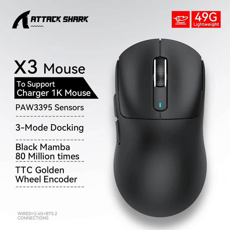 Attack Shark X3- Mouse sem Fio