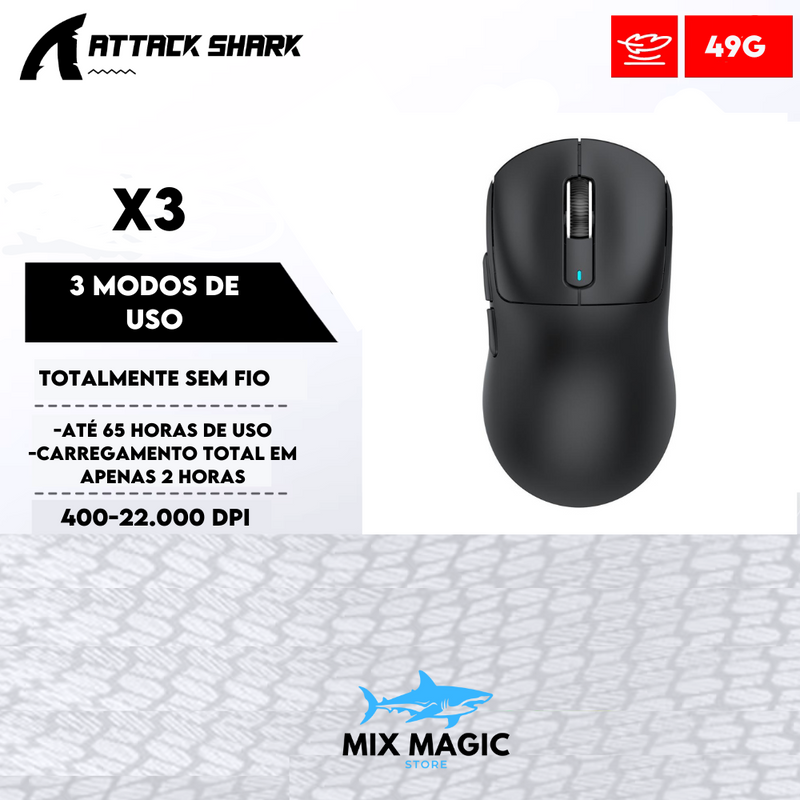 Attack Shark X3- Mouse sem Fio