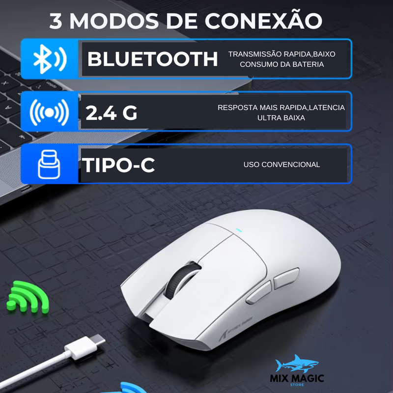 Attack Shark X11- Mouse Sem Fio